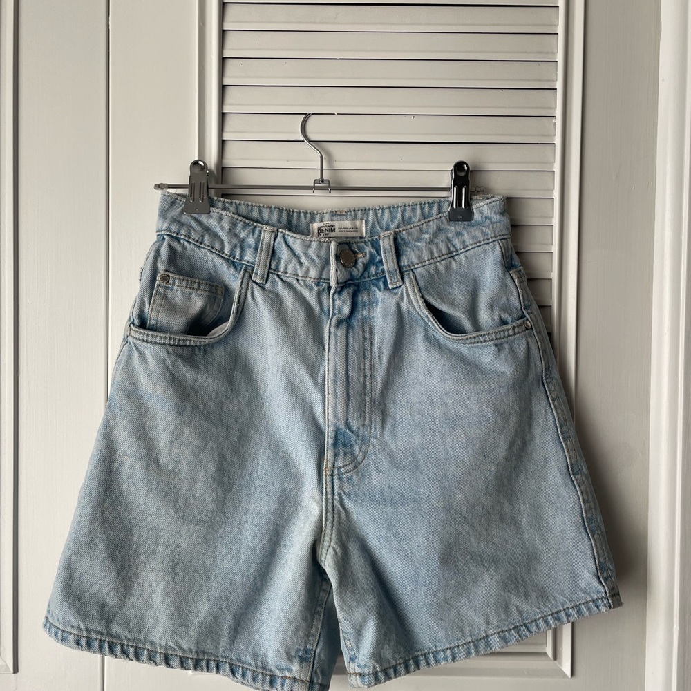 Zara Light Blue Denim Shorts